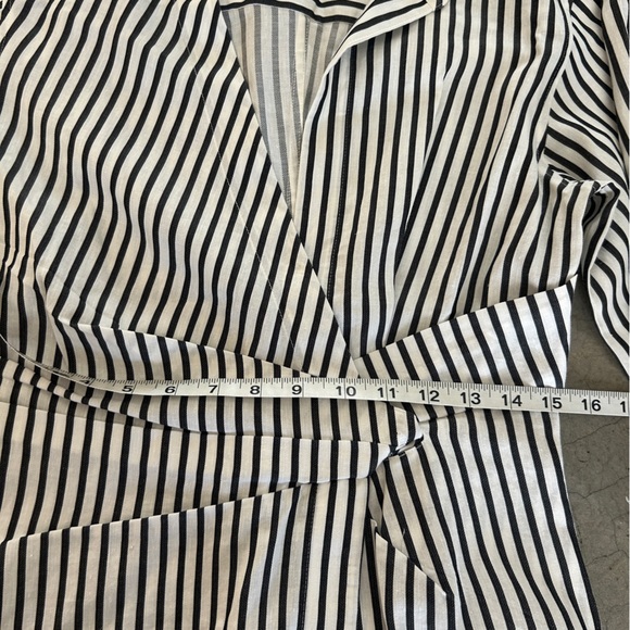 FRAME DENIM đź‘” Oversized Striped Blouse with exaggerated sleeves - Picture 6 of 8